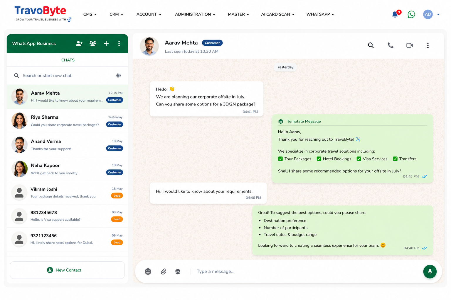 Travel CRM Software